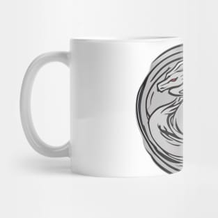 Dragon Grey Shadow Silhouette Anime Style Collection No. 453 Mug